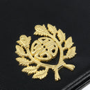 GIVENCHY Hand Bag Leather Black Gold Auth bs30415-17