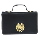 GIVENCHY Hand Bag Leather Black Gold Auth bs30415-13