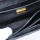 GIVENCHY Hand Bag Leather Black Gold Auth bs30415-12