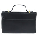 GIVENCHY Hand Bag Leather Black Gold Auth bs30415-2