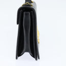 GIVENCHY Hand Bag Leather Black Gold Auth bs30415-3