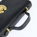 GIVENCHY Hand Bag Leather Black Gold Auth bs30415-6