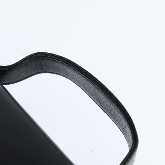 GIVENCHY Hand Bag Leather Black Gold Auth bs30415