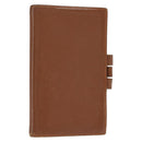 HERMES Day Planner Cover Leather Brown Orange Auth bs30416-1
