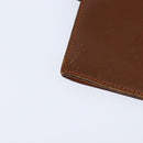 HERMES Day Planner Cover Leather Brown Orange Auth bs30416-15