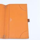 HERMES Day Planner Cover Leather Brown Orange Auth bs30416-10