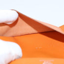 HERMES Day Planner Cover Leather Brown Orange Auth bs30416-11