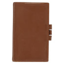 HERMES Day Planner Cover Leather Brown Orange Auth bs30416-13