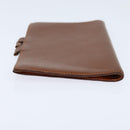 HERMES Day Planner Cover Leather Brown Orange Auth bs30416-5