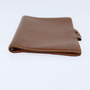 HERMES Day Planner Cover Leather Brown Orange Auth bs30416-6