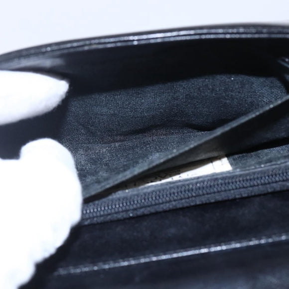 GIVENCHY Hand Bag Leather Black Gold Auth bs30417