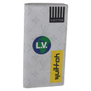 LOUIS VUITTON Portefeuille Brother Logo Story Wallet White M67822 Auth bs30418-1