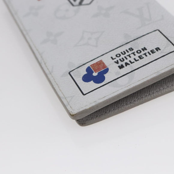 LOUIS VUITTON Portefeuille Brother Logo Story Wallet White M67822 Auth bs30418