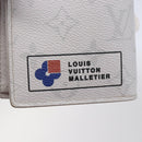 LOUIS VUITTON Portefeuille Brother Logo Story Wallet White M67822 Auth bs30418-19