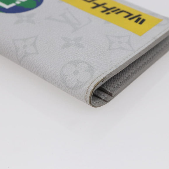 LOUIS VUITTON Portefeuille Brother Logo Story Wallet White M67822 Auth bs30418