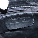 Salvatore Ferragamo Gancini Backpack Nylon Leather Black Silver Auth bs30419-12