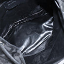 Salvatore Ferragamo Gancini Backpack Nylon Leather Black Silver Auth bs30419-11