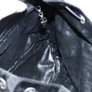 Salvatore Ferragamo Gancini Backpack Nylon Leather Black Silver Auth bs30419-17