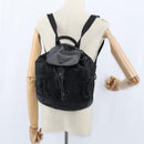 Salvatore Ferragamo Gancini Backpack Nylon Leather Black Silver Auth bs30419-20