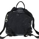 Salvatore Ferragamo Gancini Backpack Nylon Leather Black Silver Auth bs30419-2