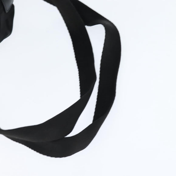 Salvatore Ferragamo Gancini Backpack Nylon Leather Black Silver Auth bs30419