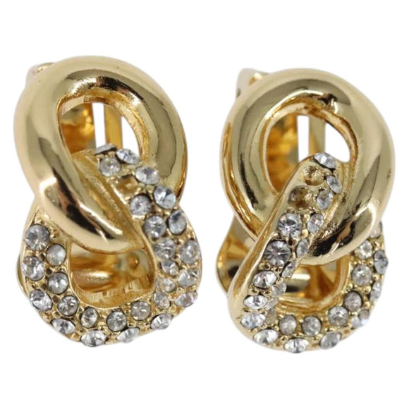 Christian Dior Earring metal Gold Auth bs30422