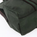 PRADA Tote Bag Nylon Khaki Silver Auth bs30429-14