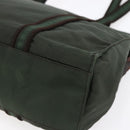 PRADA Tote Bag Nylon Khaki Silver Auth bs30429-15