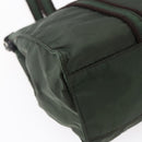 PRADA Tote Bag Nylon Khaki Silver Auth bs30429-16