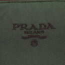 PRADA Tote Bag Nylon Khaki Silver Auth bs30429-17