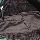 PRADA Tote Bag Nylon Khaki Silver Auth bs30429-11