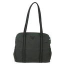 PRADA Tote Bag Nylon Khaki Silver Auth bs30429-13