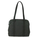 PRADA Tote Bag Nylon Khaki Silver Auth bs30429-2