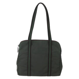 PRADA Tote Bag Nylon Khaki Silver Auth bs30429 - 0