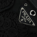 PRADA Grommet Tote Bag Nylon Black Silver Auth bs30430-17
