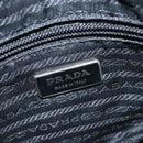 PRADA Grommet Tote Bag Nylon Black Silver Auth bs30430-10