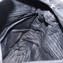 PRADA Grommet Tote Bag Nylon Black Silver Auth bs30430-18