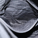 PRADA Grommet Tote Bag Nylon Black Silver Auth bs30430-20