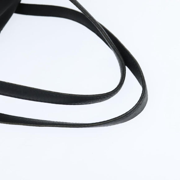 PRADA Grommet Tote Bag Nylon Black Silver Auth bs30430