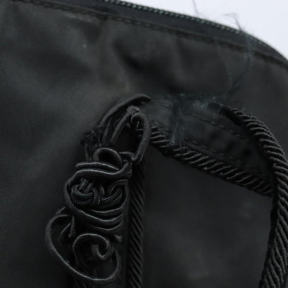PRADA Tote Bag Nylon Black Silver Auth bs30431