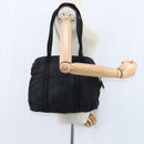PRADA Tote Bag Nylon Black Silver Auth bs30431-22