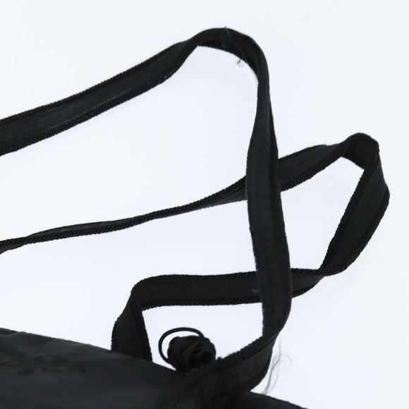 PRADA Tote Bag Nylon Black Silver Auth bs30431