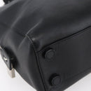 PRADA Hand Bag Leather Black Silver Auth bs30432-15