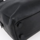 PRADA Hand Bag Leather Black Silver Auth bs30432-17