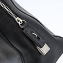 PRADA Hand Bag Leather Black Silver Auth bs30432-18