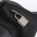 PRADA Hand Bag Leather Black Silver Auth bs30432-19