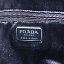 PRADA Hand Bag Leather Black Silver Auth bs30432-20