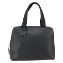 PRADA Hand Bag Leather Black Silver Auth bs30432-1