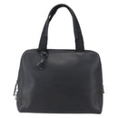 PRADA Hand Bag Leather Black Silver Auth bs30432-13