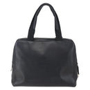 PRADA Hand Bag Leather Black Silver Auth bs30432-2